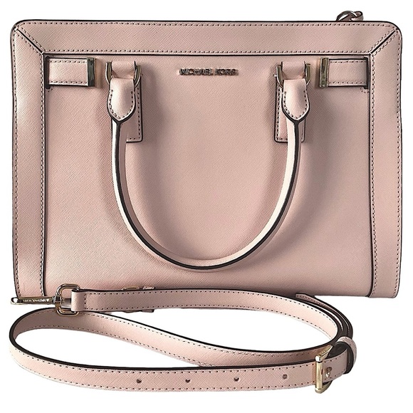 Michael Kors Dillon Large Zip Top Saffiano Leather Handbag Pink 💕💕 - Picture 1 of 13
